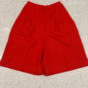 Vintage 80s WHITE STAG Red High Waisted Shorts | Side Button Closure | Size 26